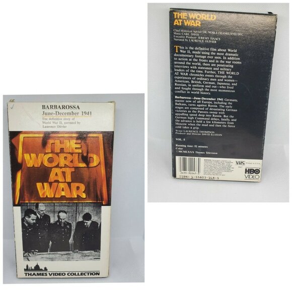 The World at War Barbarossa VHS 1941 Story Of WW2 Narrated By Laurence Olivier - Picture 2 of 6